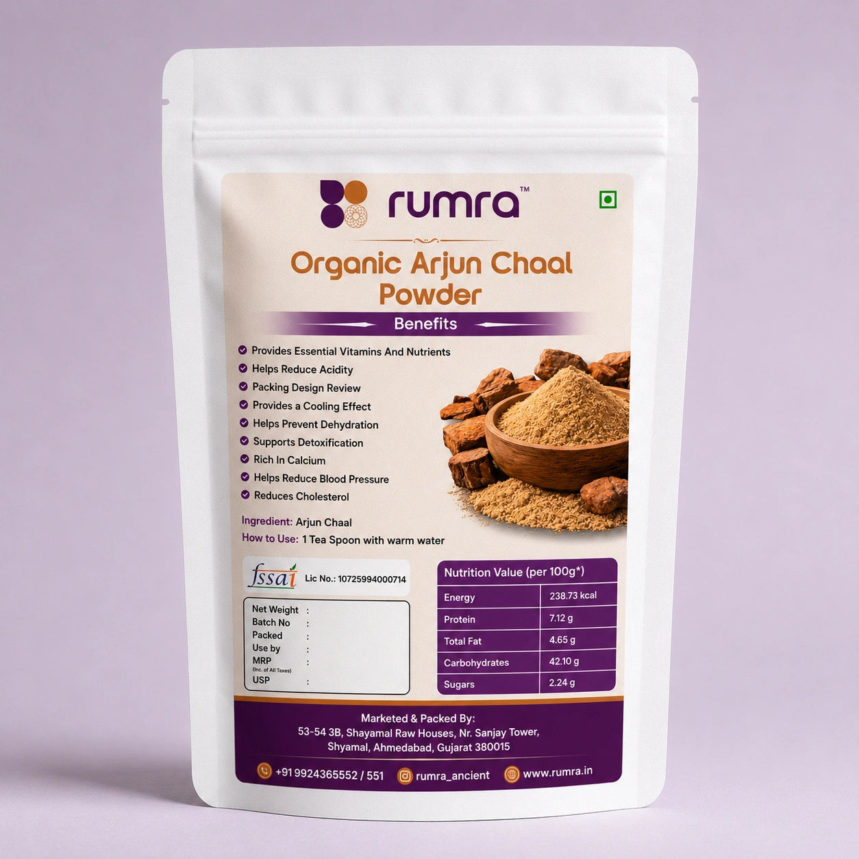 Organic Arjun Chaal Powder