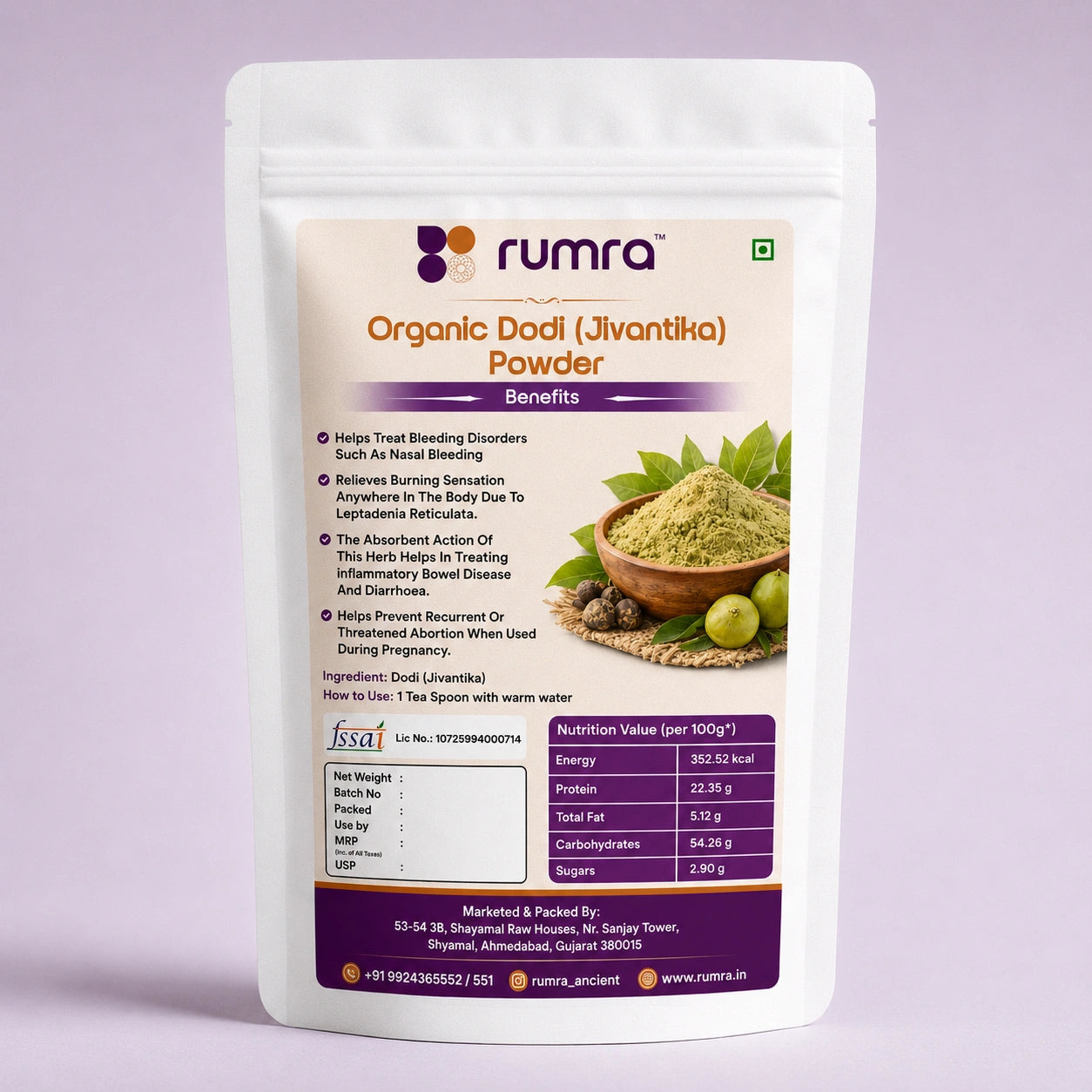 Organic Dodi Jivantika Powder