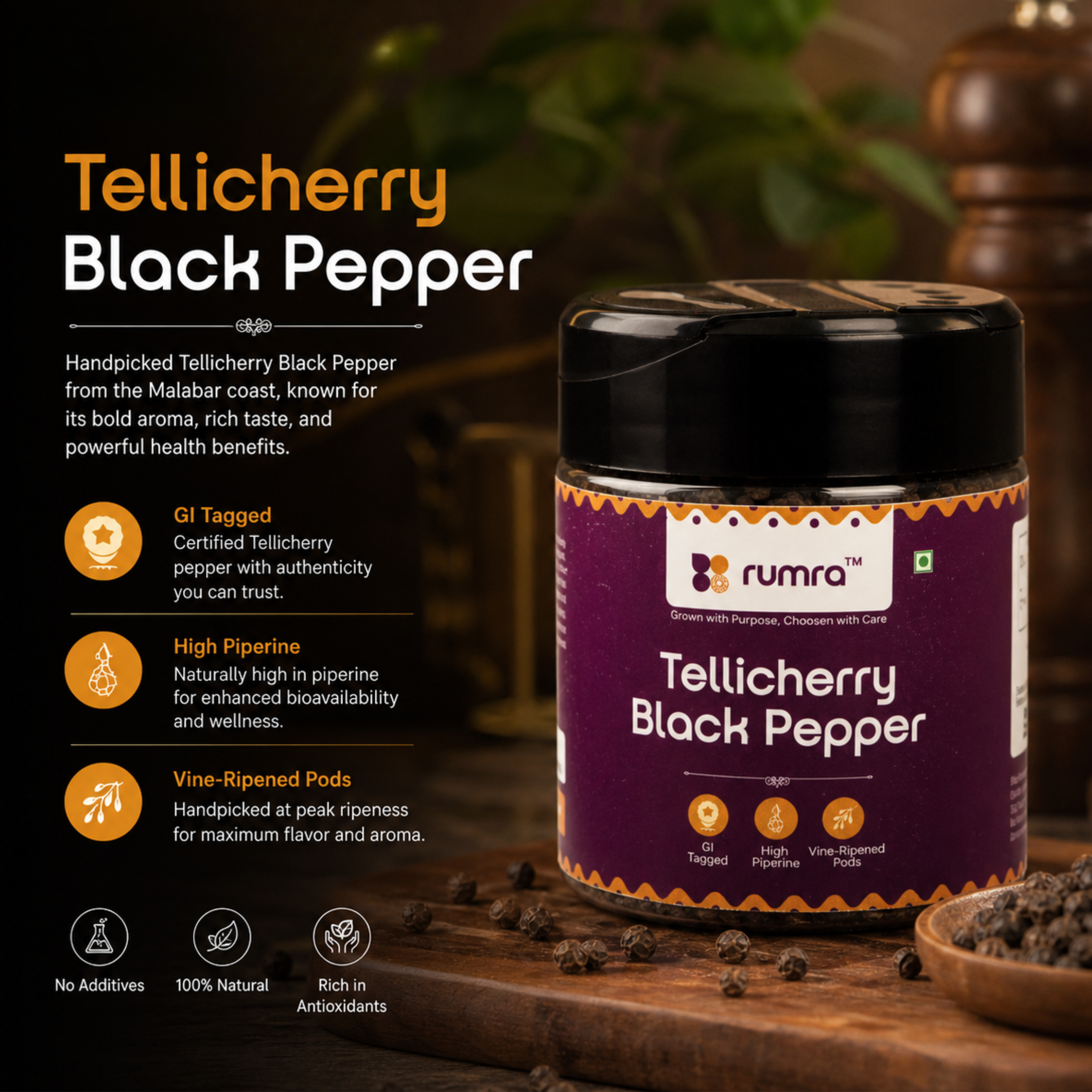 Tellicherry Black Papper Spices